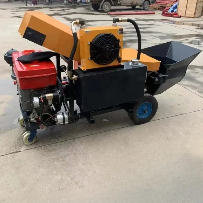 

Concrete Pump Construction Works Mini Diesel Engine Mechanical Concrete Pump With Mixer Sale Of Cement Pump Trucks Machine