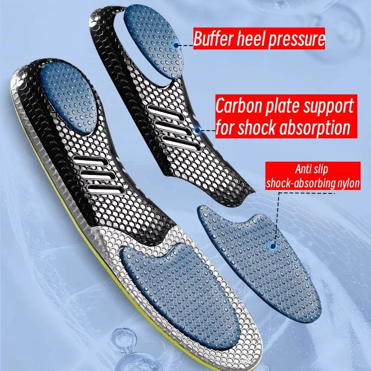 Sports Insoles For Shoes Men Women Arch Support Orthopedic Insoles Sweat Shock Absorbent Antibacterial Breathable Shoe Pad
