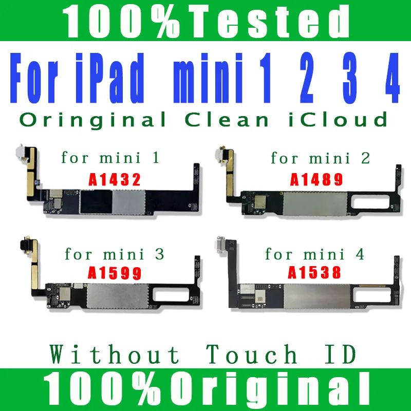 

100% Tested Logic Board A1432 A1489/A1599 A1538 Original Free iCloud For iPad MiNi 1 2 3 4 Motherboard