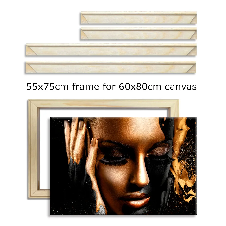 55x75cm Holzrahmen für 60x80cm Leinwand Ölgemälde Bild Natur DIY Rahmen für Diamantmalerei Bild Wandkunst Dekor