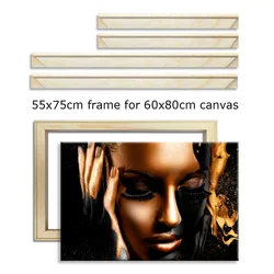 55x75cm Wood Frame For 60x80cm Canvas Oil Painting Picture Nature DIY Frame For Diamond Painting Picture Wall Art Decor