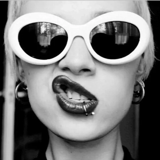 

Hip hop white sunglasses glasses fashion oval sunglasses funny photo glasses