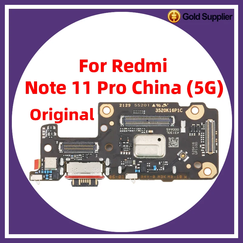 

Original For xiaomi redmi note 11 pro 5G China version Dock Connector USB Charger Charging Port Flex Cable Board Replacement