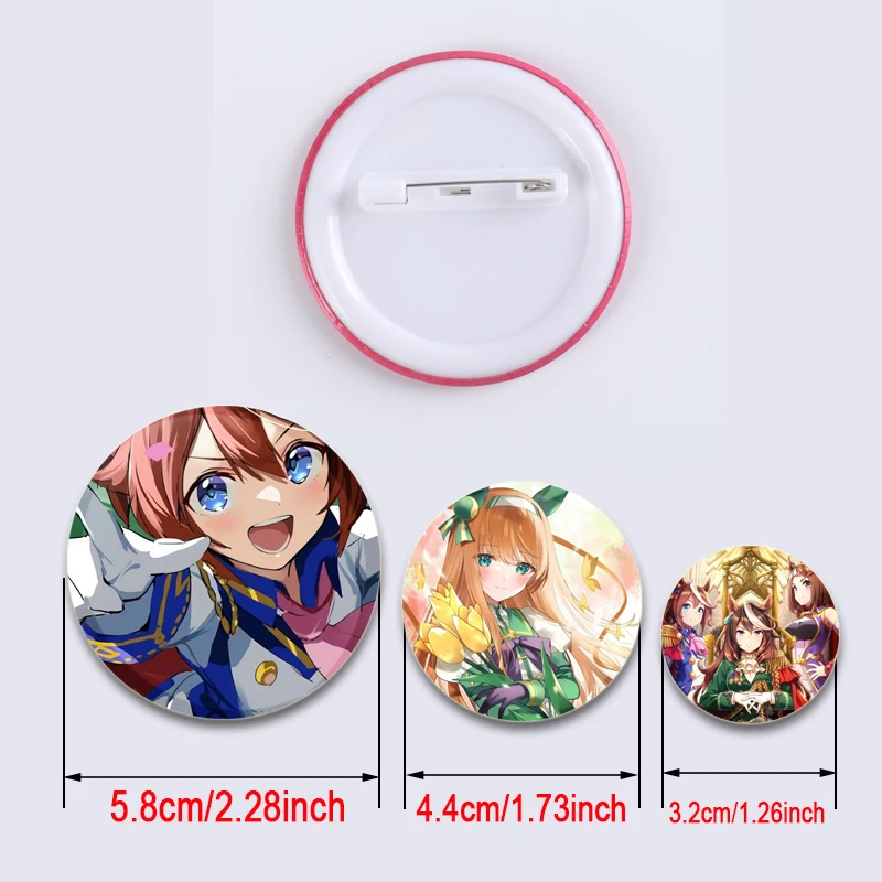 Sonder woche Stille Suzuki Tokai Teio Wodka Abzeichen Anime Cartoon Broschen Cosplay niedlichen Emaille Pins für Kleidung Zubehör Geschenke