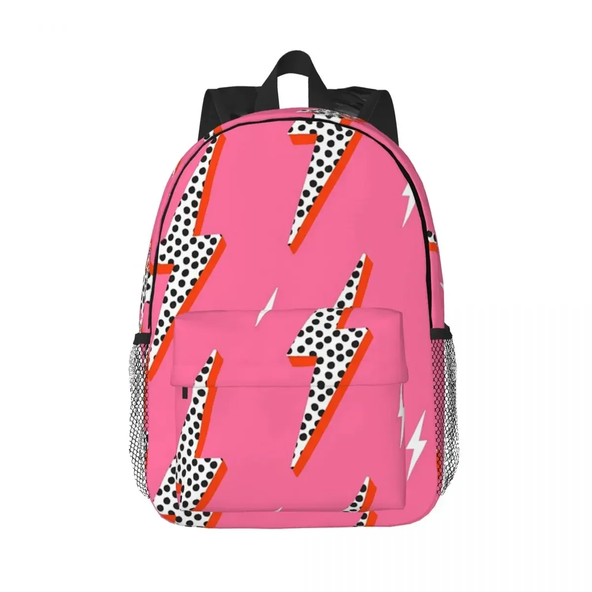 Lightning Bolt Thunder Flash Preppy Pink Backpacks Boys Girls Bookbag Casual Students School Bags Laptop Rucksack Shoulder Bag