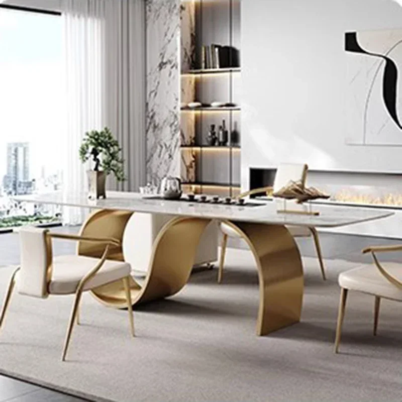 

Luxury Gorgeous Dining Tables and Chair Simple Big Family Dinner Dining Table Large Household 테이블 Mesas De Comedor Furniture