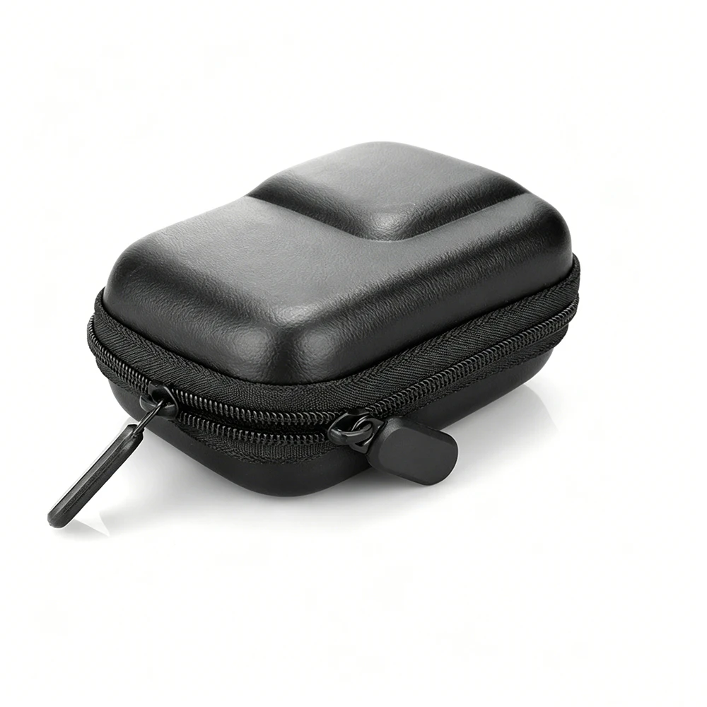 Action Camera Hard Carrying Case with Metal Carabiner, Mini EVA PU Storage Bag for GoPro Hero 13 12 11 DJI Osmo Action 6 5 4 3 view 4