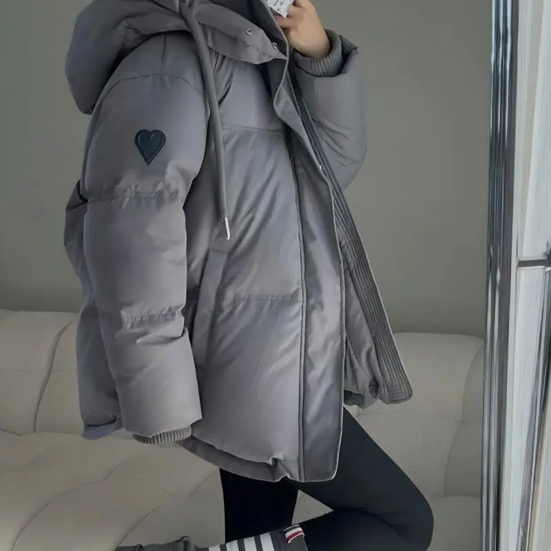 2023 Winter Thick Parka Women Down Cotton Jacket Puffer Jacket Warm Coat Oversized Long Sleeve Outerwear Brand Korean Coats