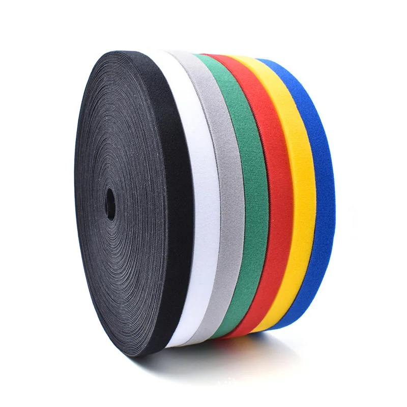 25/50yard 1cm 1.5cm 2cm Roll Reusable  Strap Tie Back To Back Hook Loop Cable Ties Home Kitchen Nylon Fastener Accessorys