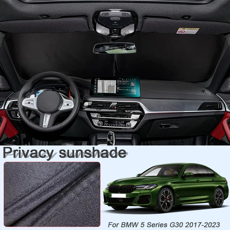 

Автомобильный черный солнцезащитный козырек для окон для BMW 5 серии G30 2017-2023, анти-УФ-изоляция, защитная крышка, аксессуары для интерьера