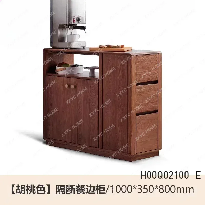 XXmedieval solid wood dining side cabinet modern simple partition tea cabinet