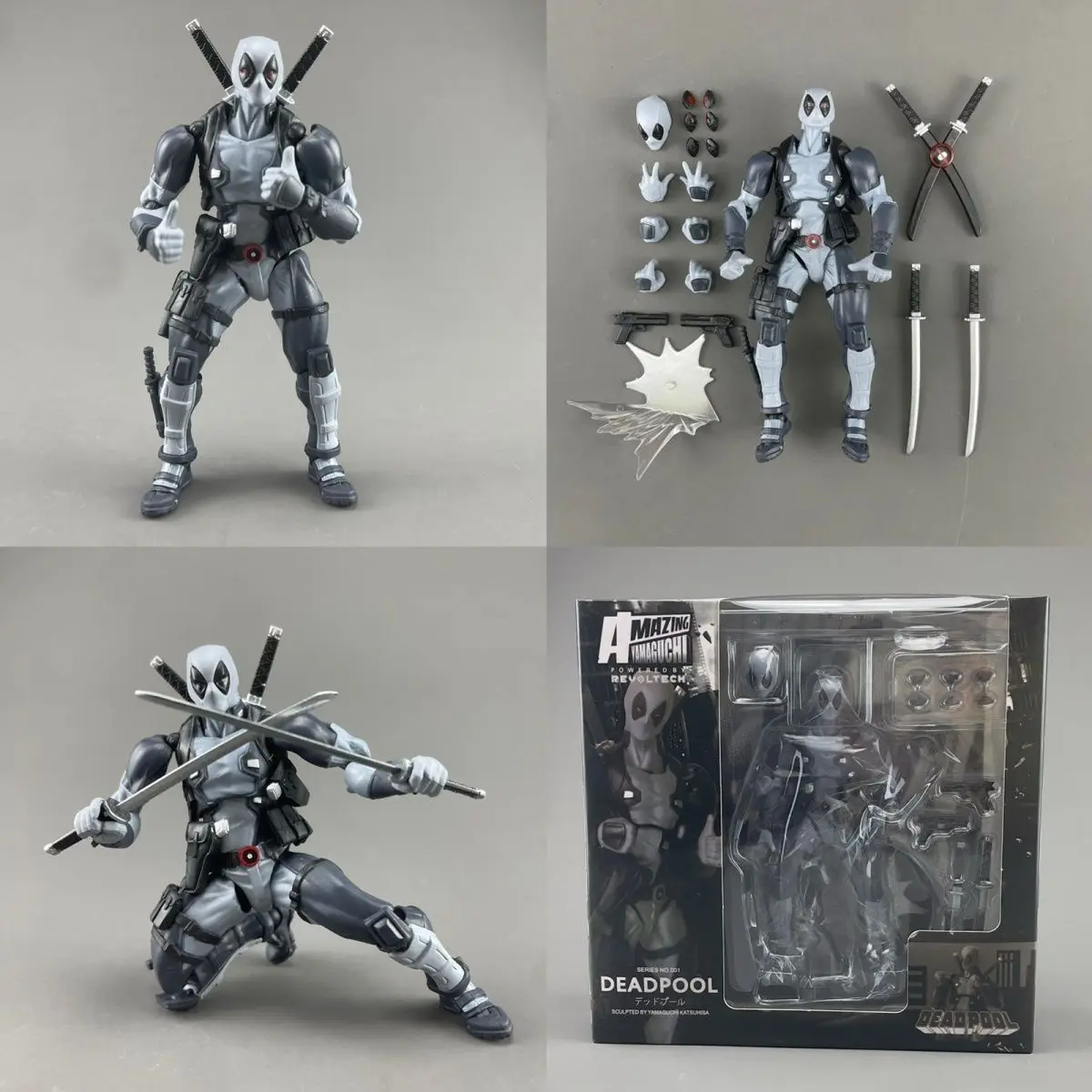 Domestic Marine Corps Deadpool Blind Box Figures with Gears and Articulated Joints Action Model Collectible Toys (Box Set)