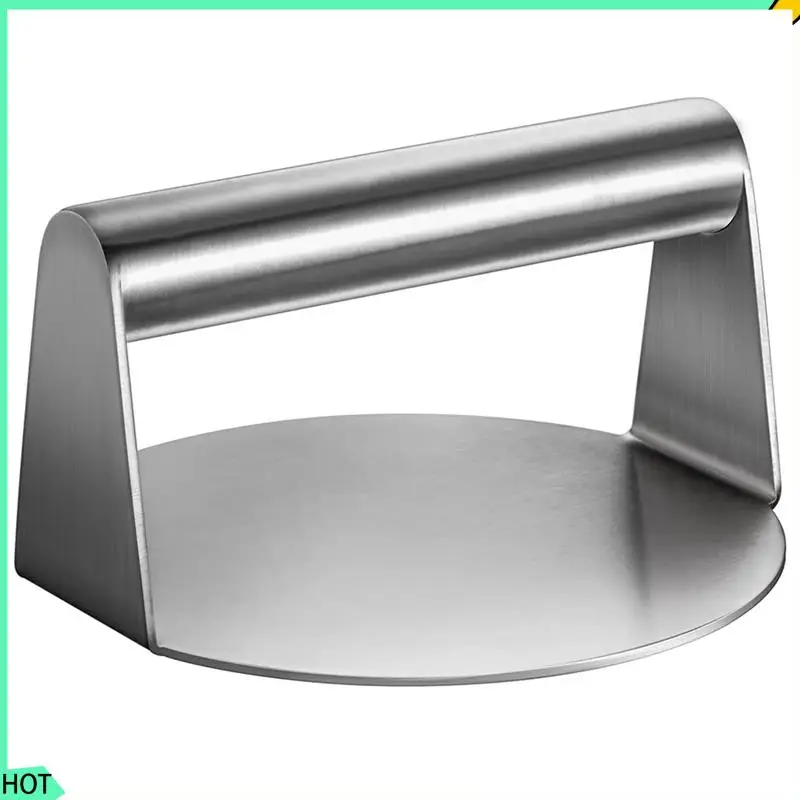 AWAH 2X Stainless Steel Burger Press Round Smash Burger Press With Handle For Flat Top Grill Cooking, Grill Accessories