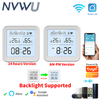 Tuya WIFI Temperature Humidity Sensor Hygrometer Thermometer Smart Home Backlight Smart Life Support Alexa Google Assistant