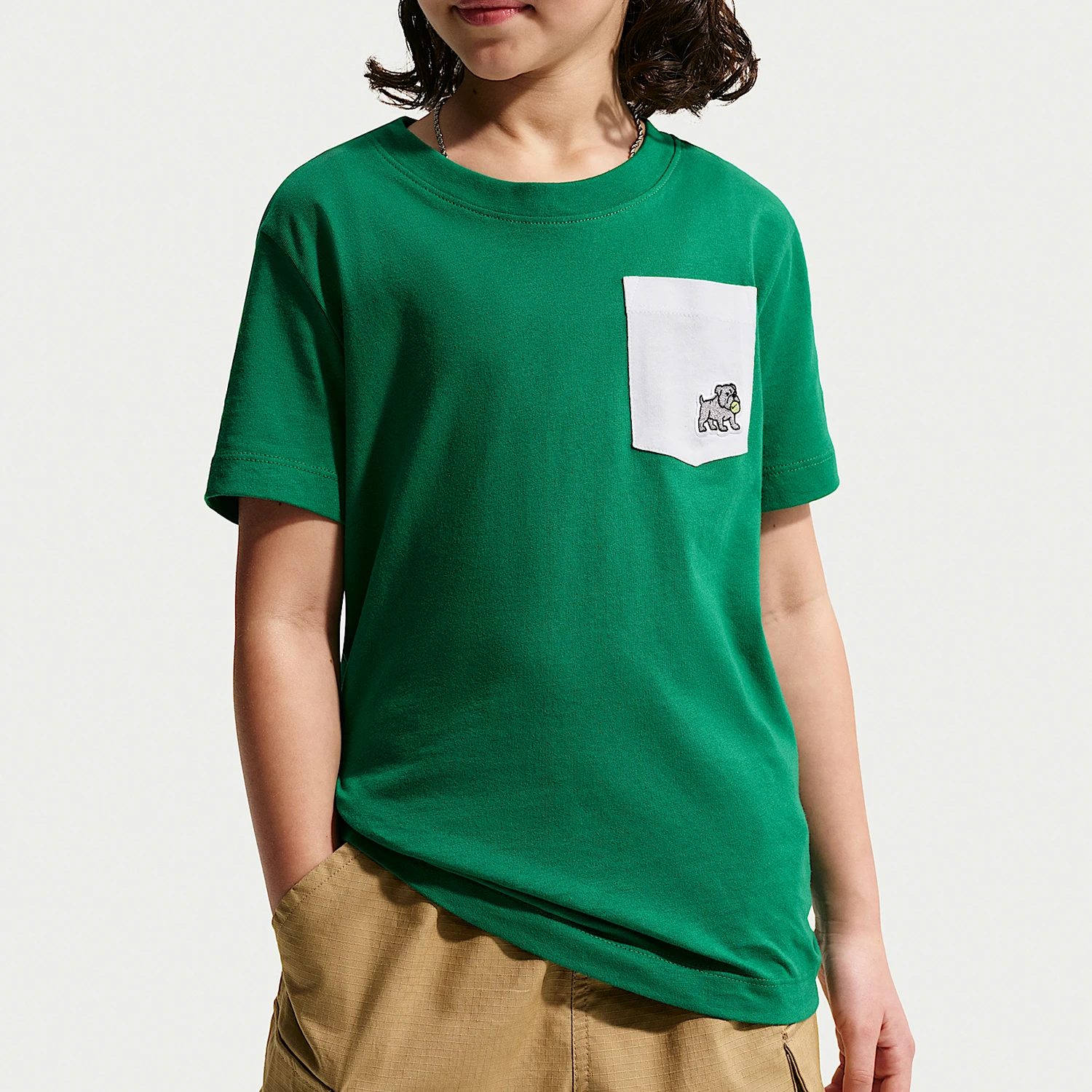 ナイキ正規品-スポーツウェア-ポケットtシャツ-新しい子供用半袖tシャツ-ir4927-365
