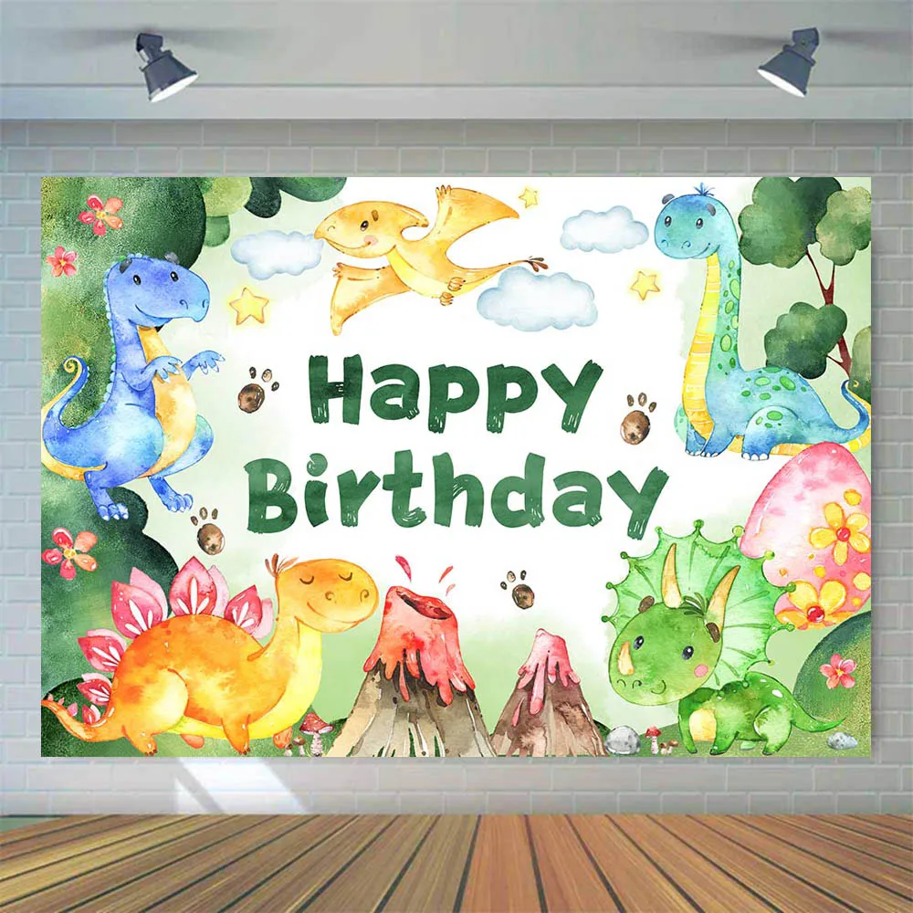 Mocsicka الكرتون ديناصور الغابة خلفية الصبي حفلة عيد ميلاد ديكور الوليد التصوير خلفية الصورة استوديو التصوير الدعائم