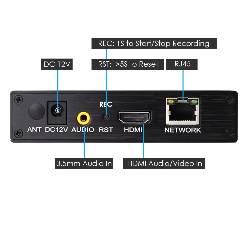 HDMI Video Encoder H.265/H.264, 1080P@60FPS, Onv and Hk compatible, Stream via RTMP/RTSP/SRT to YouTube, Twitch, Facebook Live