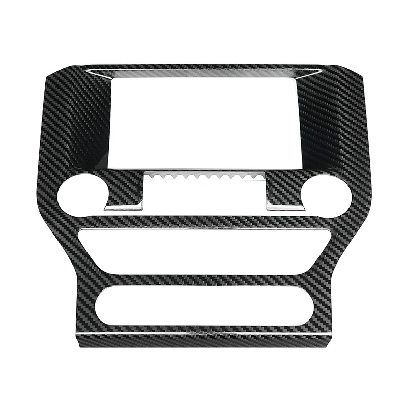 Shasha Carbon Fiber Multimedia Panel Car Interior Trim 2015-2023 For Ford Mustang Accessory Kit