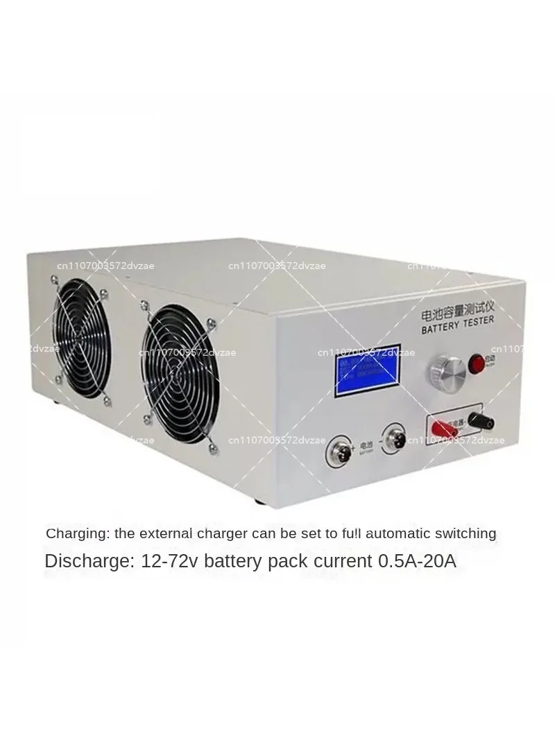 New B20H 12-72V 20A Lead Acid Lithium Battery Capacity Tester Support External Charger Charging and Discharging 100-240V.