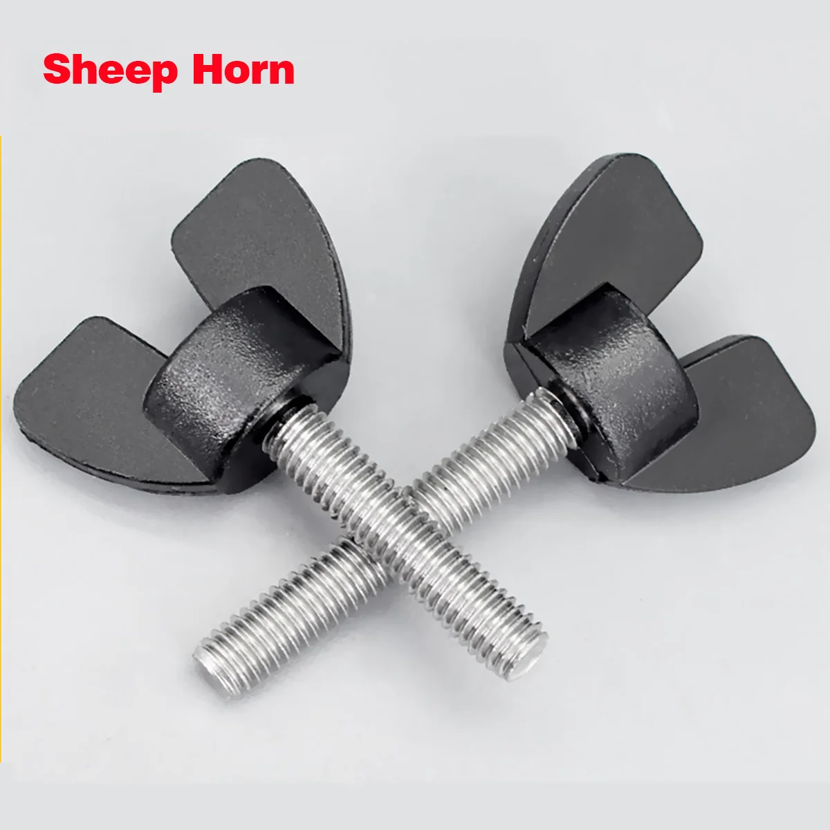 304 Stainless Steel Sheep Horn/ Round Head Plum Blossom Handle Rotating Rubber Head Bolt  M5M6