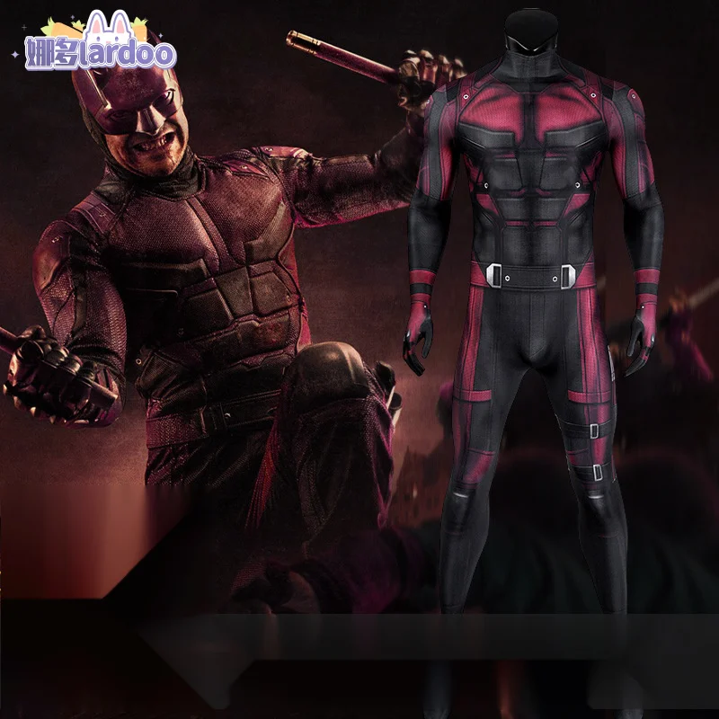 Daredevil Cosplay Costume Matt Murdock Superhero Daredevil 3D Printed Spandex Halloween Costume Zenzai Suits