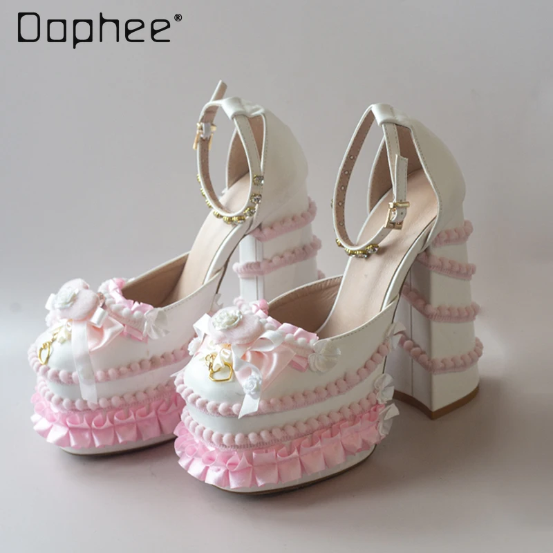 5 سنتيمتر منصة مقاومة للماء موضة الراحة لوليتا الحلو فتاة حار يابي Y2K الترا عالية الكعب النمط الياباني لو أحذية النساء