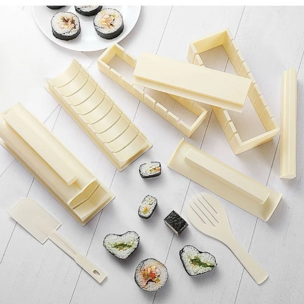 Kitchen Accessories 10pcs Sushi Making Kit DIY Portable Sushi Molder Multifunctiona Rice Ball Making Japanese Sushi Tools