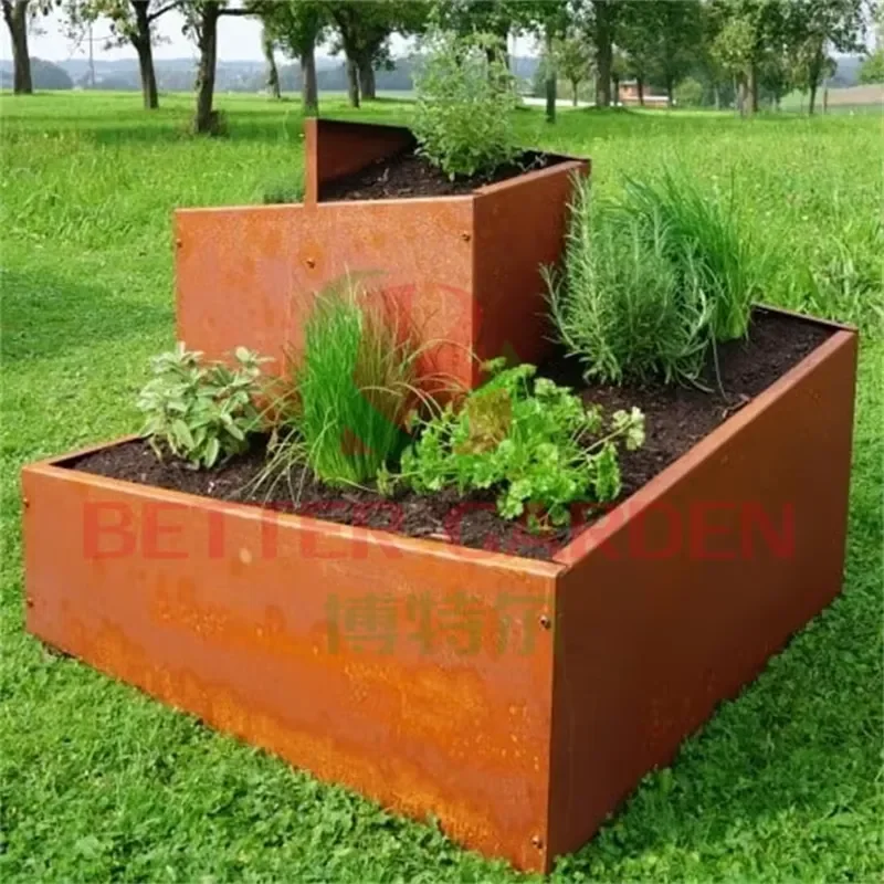 for High Quality Outdoor Large Planter for City Gardens Landscape Factory Metal Flower Pot