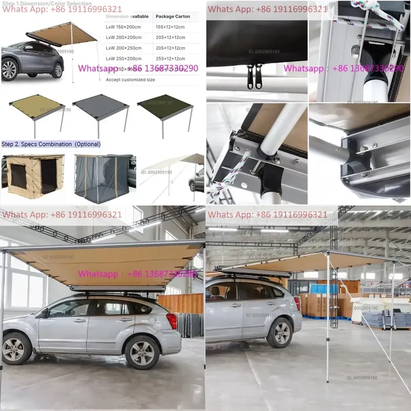 Parasol para techo de vehículo todoterreno 4x4 para acampar al aire libre, productos personalizados