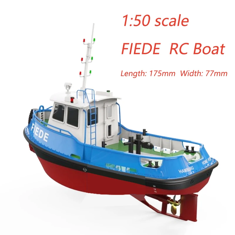 FIEDE Port Ship RC Boat 17cm Small Boat Model 3D Printing 1/50 DIY Assembly Model Kit