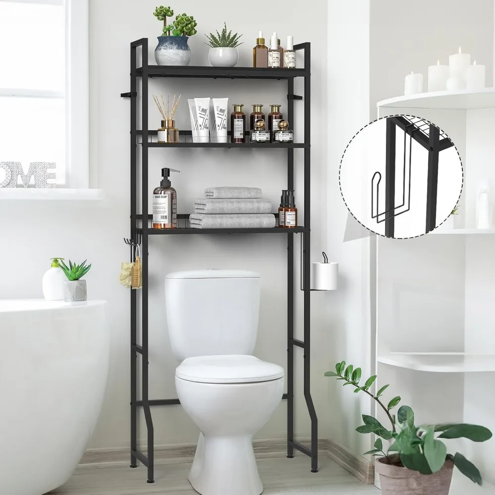 Over The Toilet Rack 3 Tier Bathroom Shelf Over Toilet Storage Organizer Freestanding Above Toilet Storage Rack Bathroom Stand