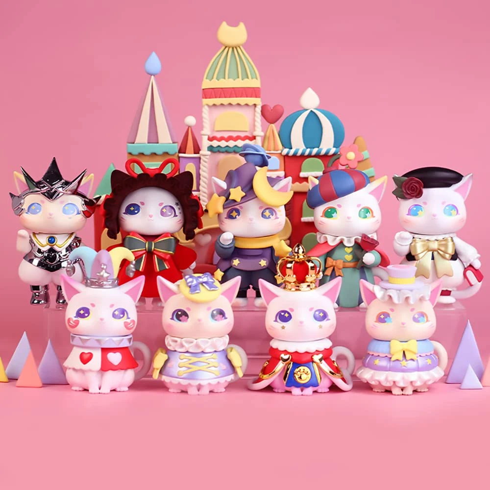 

Miniiso Mini Palace Cat Series Blind Box Trendy Handmade Doll Gift Desktop Ornament Toy Surprise blind box Gift