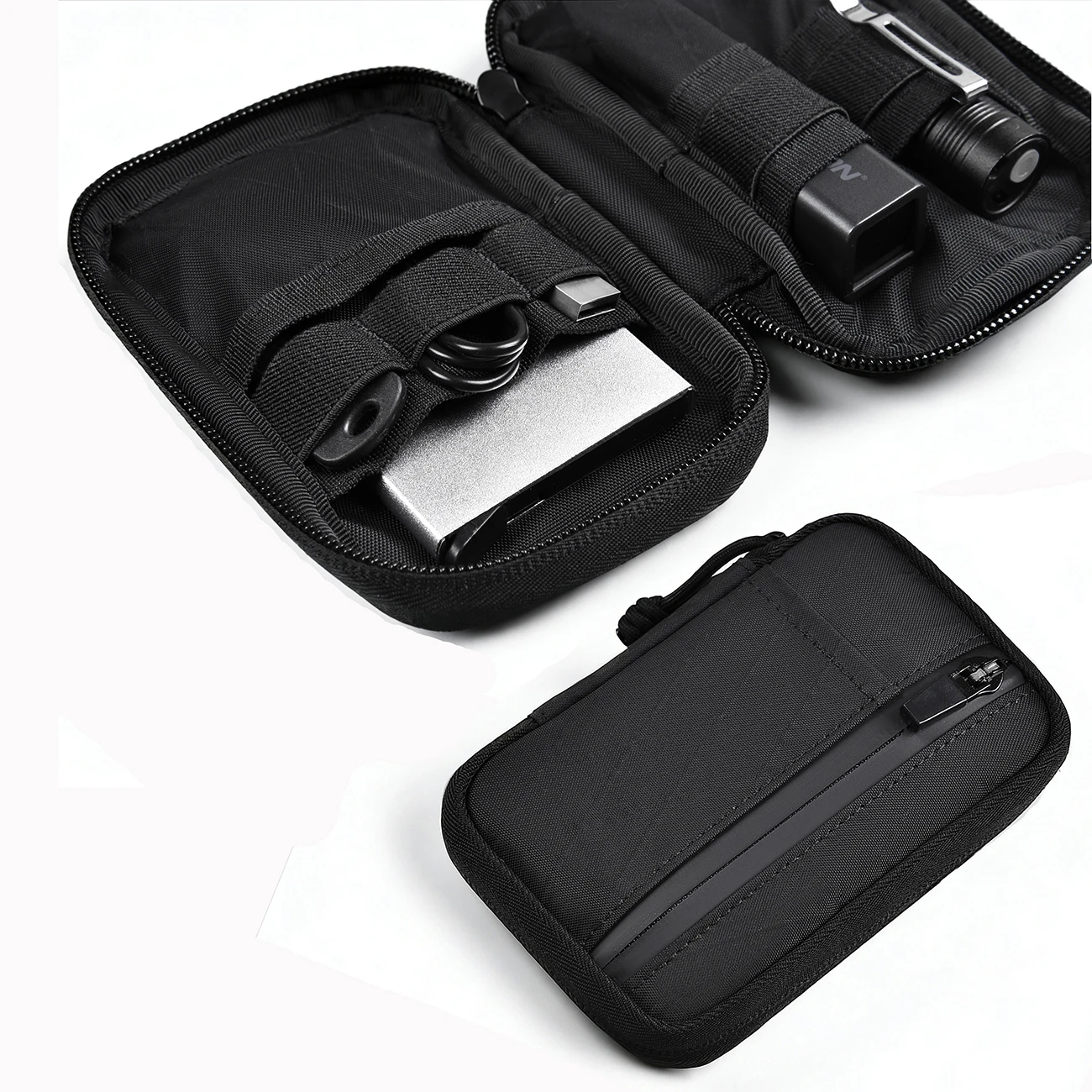 XPAC Waterproof EDC Pouch Wallet with Multi-Tool Slots, Zippered Organizer for ID, Cards, Coins, Keys & Tools