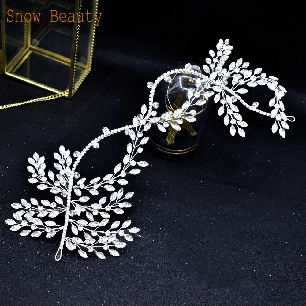 

A344 Rhinestone Wedding Headband Bridal Headpieces Handmade Hot Sale Wedding Headdress for Women Fashion Crystal Headwear Tiara