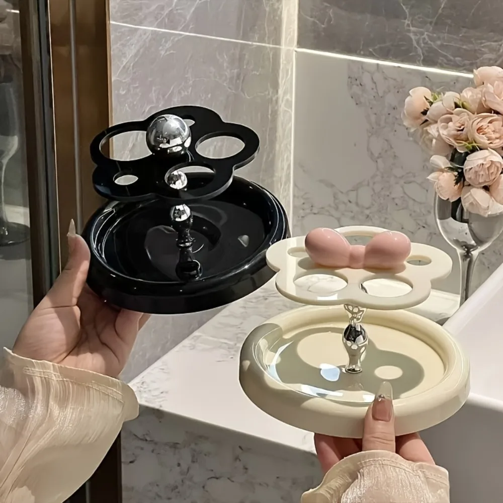 Cute Flower Cat Paw Toothbrush Holder Ins Style Bathroom Organizer Multi-Purpose Vanity Caddy for Toothpaste Accessories 1PC