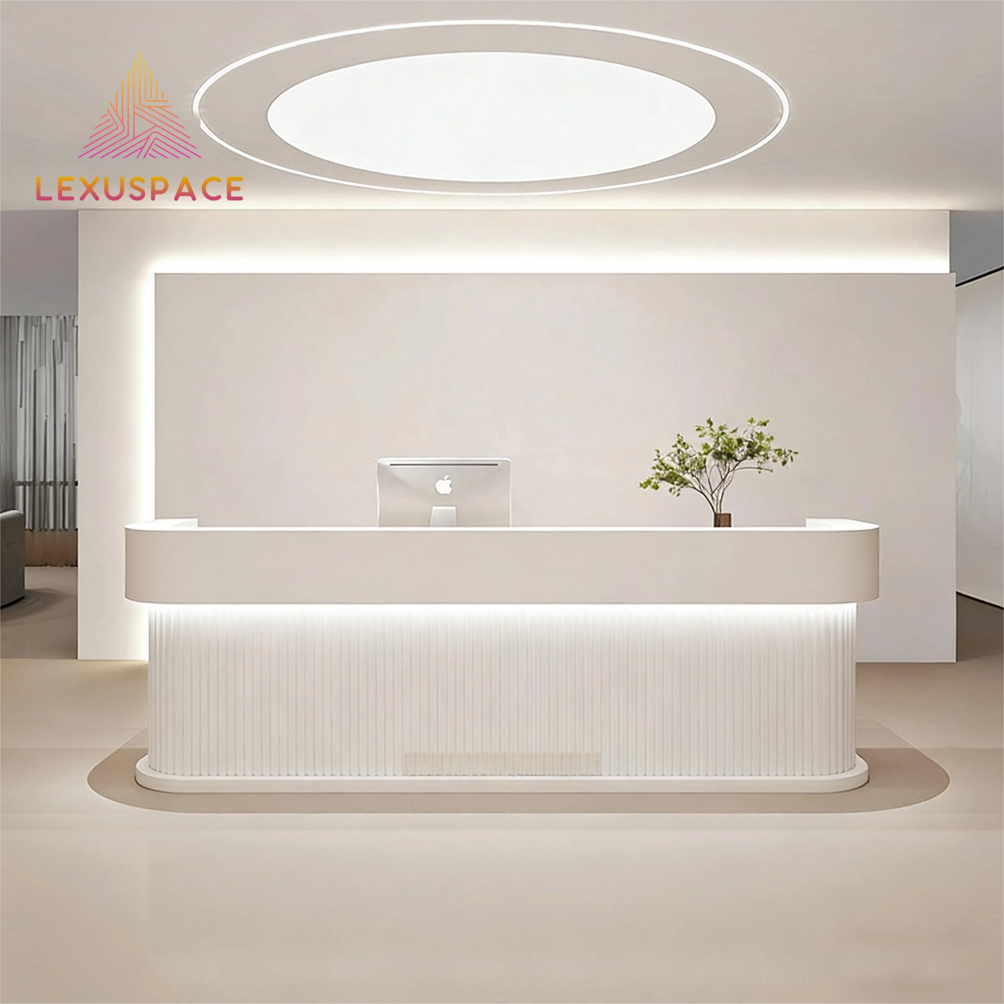 Modern Elegant Reception Desk Mini Small Beauty Salon Spa Furniture Reception Desk For Ladies Boutique