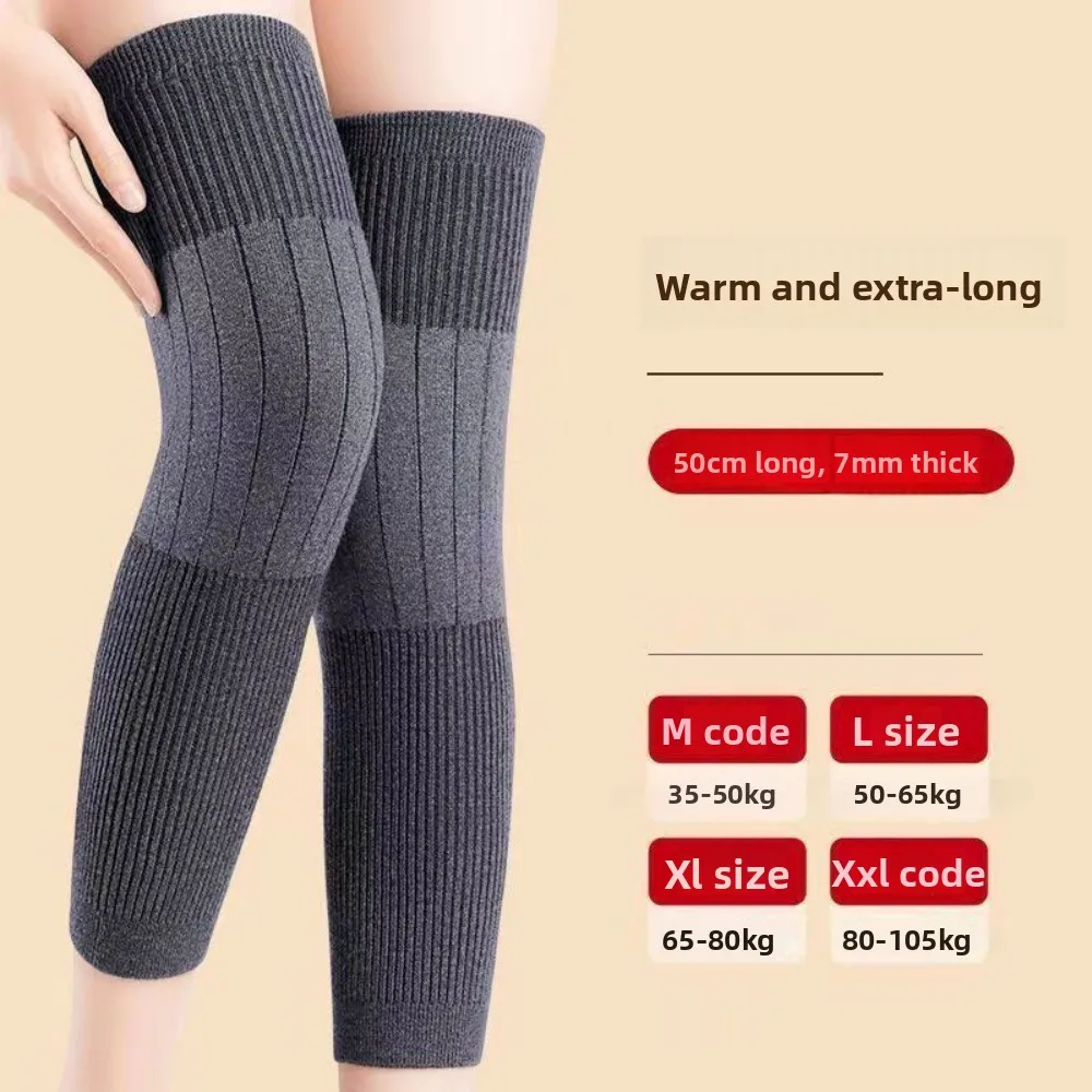 Leg Sleeves Plus Velvet Winter Knee Pads Universal Windproof Coldproof Warm Knee Sleeve Thickened Elastic Leg Sleeves Unisex