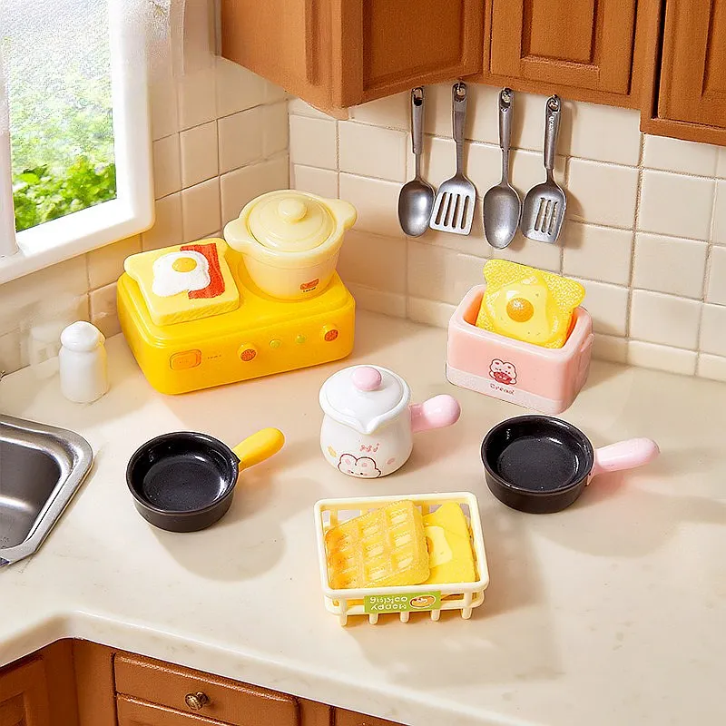 100pcs Simulation Mini Frying Pan Kitchen Utensils Dollhouse Decor DIY Jewelry Accessories