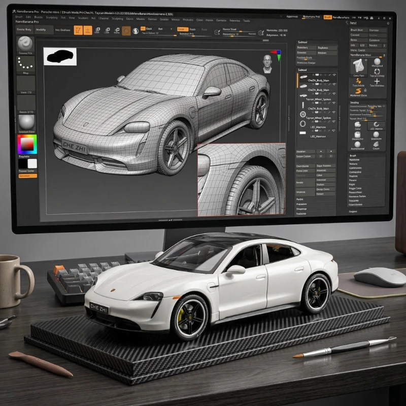 

1:32 TAYCAN alloy sports car model bedroom bookshelf tabletop ornament collection boy toy gift