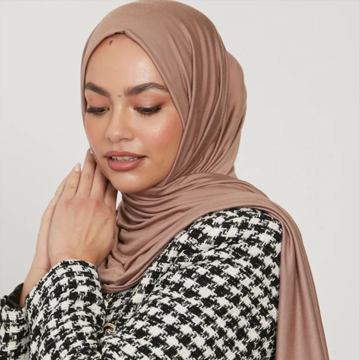 Hijab lenço para mulheres muçulmanas, modal algodão Jersey, xale, fácil planície Hijabs, lenços, lenço, turbante Africano, Ramadan