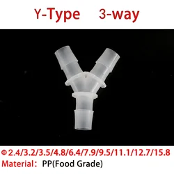 10pcs ID 2.4~15.8mm Y Type Tee Splitter Water Connector Joint Adapter Pipe Tube Hose Garden Lawn Irrigation System Parts 3-way