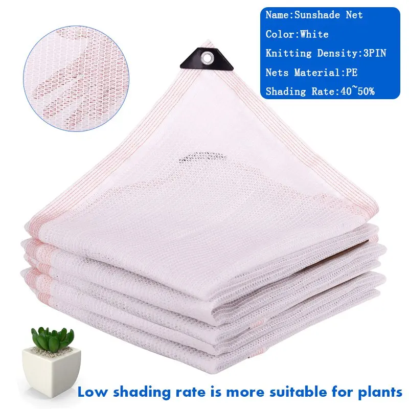 45% Shading Garden Bonsai Succulent Plants Shading Cover UV Resistant Greenhouse Shade Cover White Sun Shade Net