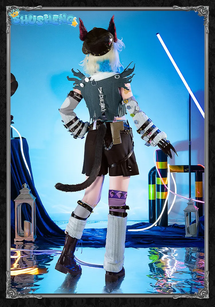 

Amanda Gatis Slide master Game Identity Ⅴ Cosplay Costume Halloween Men women new fashionable coat skirt sock headwear prop set
