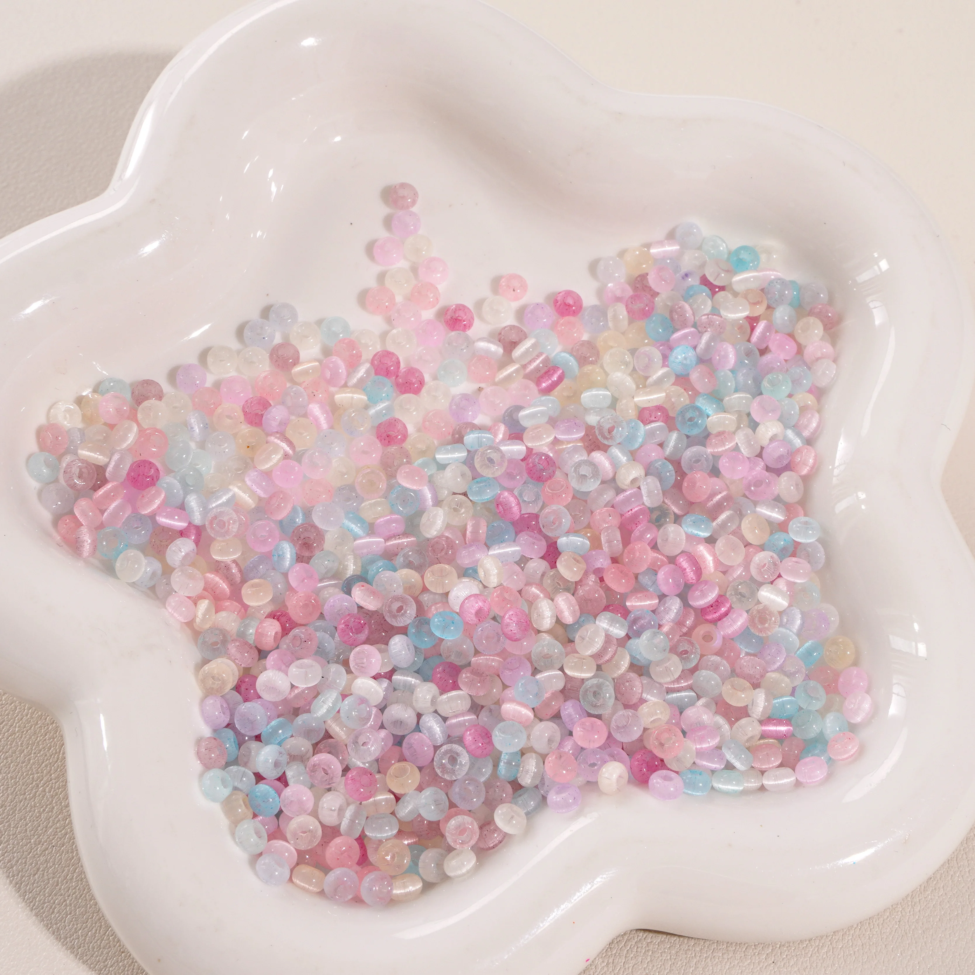 90-180Pcs Colorful Glass Rice Beads Cat Eye Beads Loose Spacer Beads for Handmad DIY Jewelry Making Bracelet Necklace Accessorie image 6