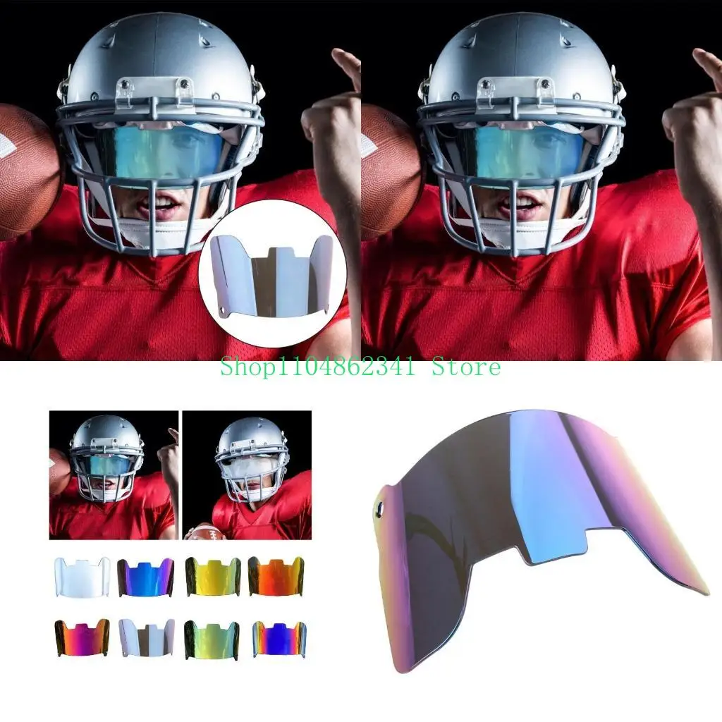 

5asd Professional Football Visors Clear Fog Resistant Eye Shield Football Helmets Impact Resistant Eye Protections