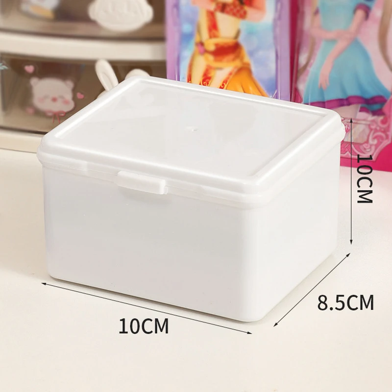 Dustproof Transparent Flip Lid Card Storage Box Small Card Holder Game Card K-pop Star Postcard Desktop Organizers Case