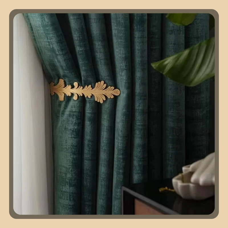 Luxury Curtains for Living Dining Room Bedroom Standing Velvet Cloth Random Pattern Dark Pattern Pink Green Solid Color