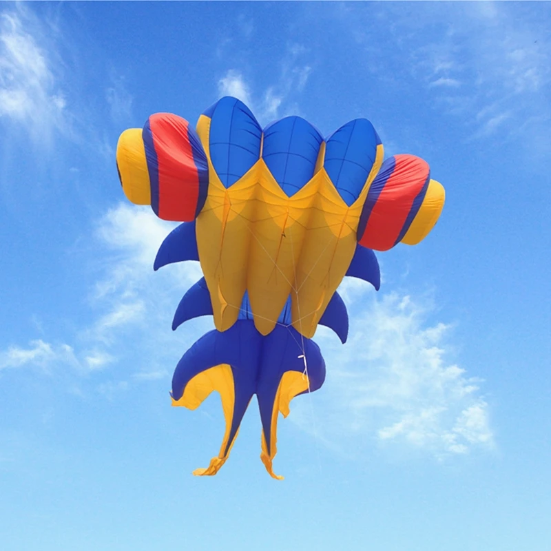 free shipping 10m goldfish  kite software nylon ripstop outdoor toys flying kites for adults large kite  octopus jellyfish koi