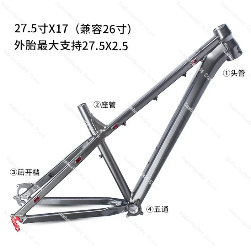 

27.5 Inch AM Hard Tail Aluminum Alloy Mountain Bike Frame 26 Inch Forest Road Mountain Hard Frame Quick Dismantling