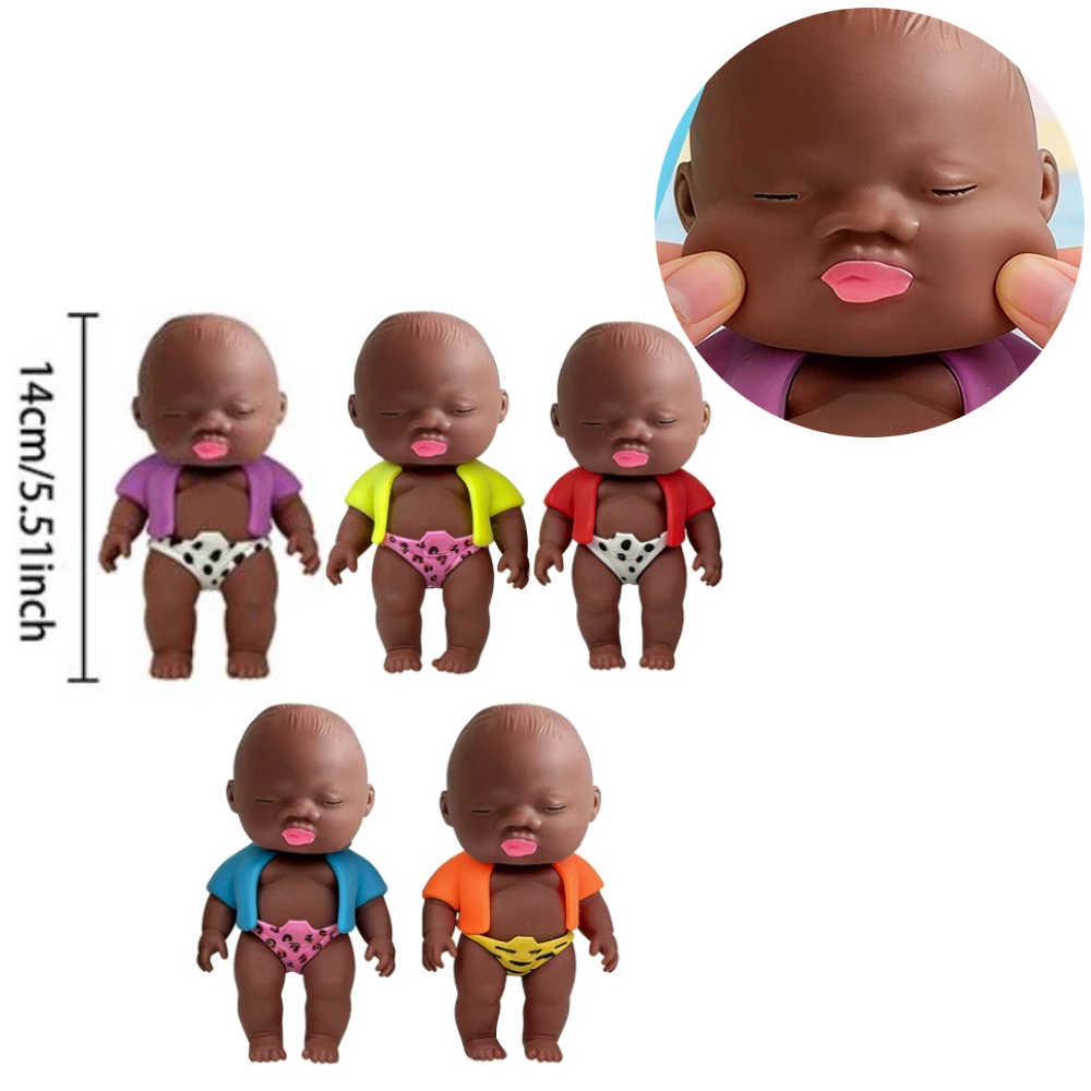 Lustiges Afrikanisches Schwarzes Puppen-Squishy-Spielzeug mit Langsamer Rückfederung, Antistress-Spielzeug zur Angstlinderung und Dekompression, Geschenk